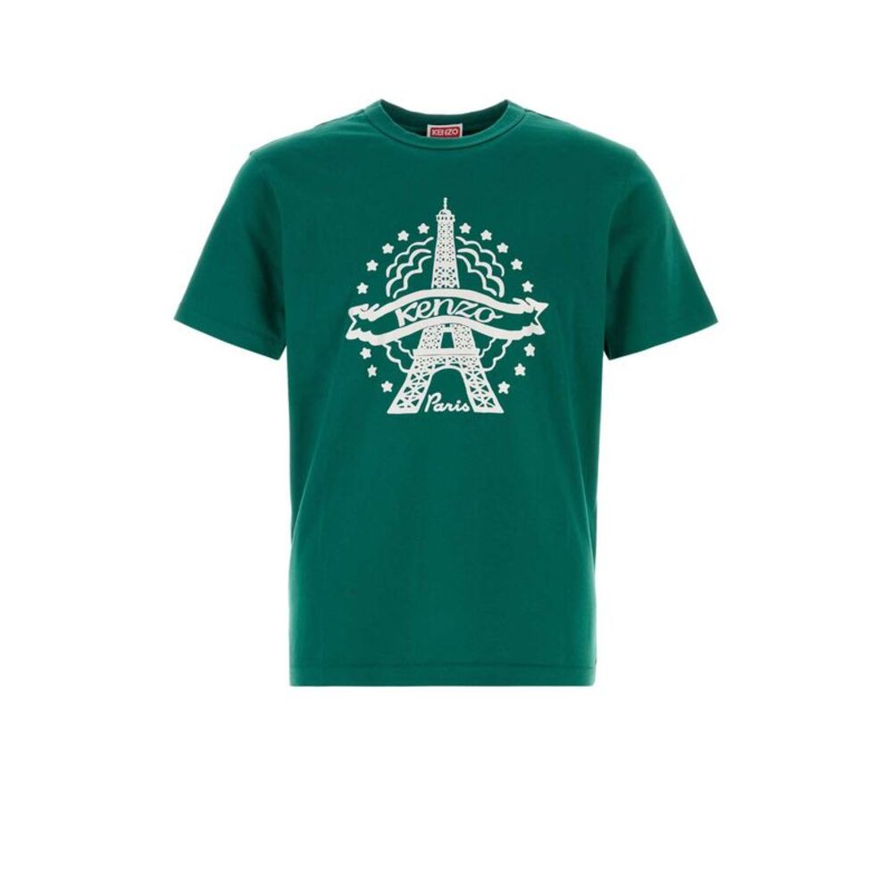 Kenzo Men Green Cotton T-Shirt